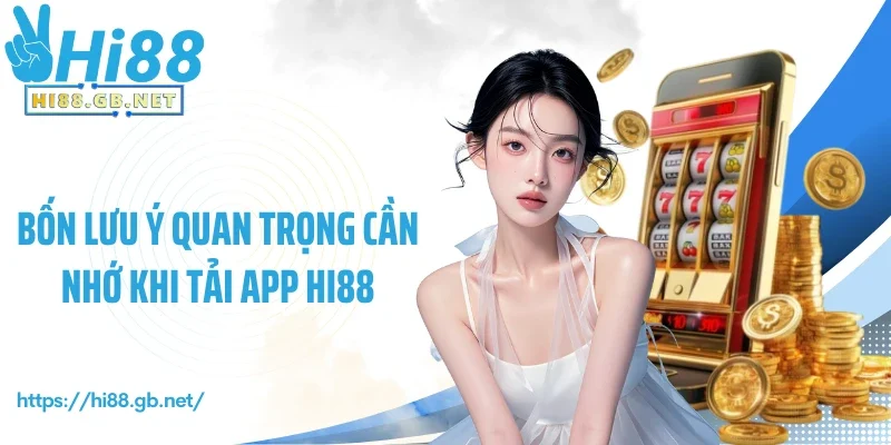 Bốn lưu ý quan trọng cần nhớ khi tải app Hi88