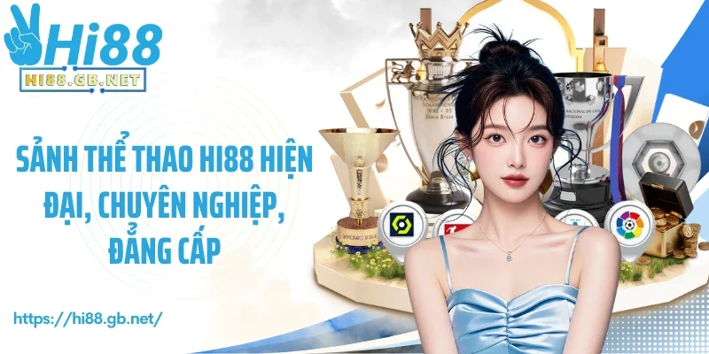 Sảnh thể thao Hi88 hiện đại, chuyên nghiệp, đẳng cấp